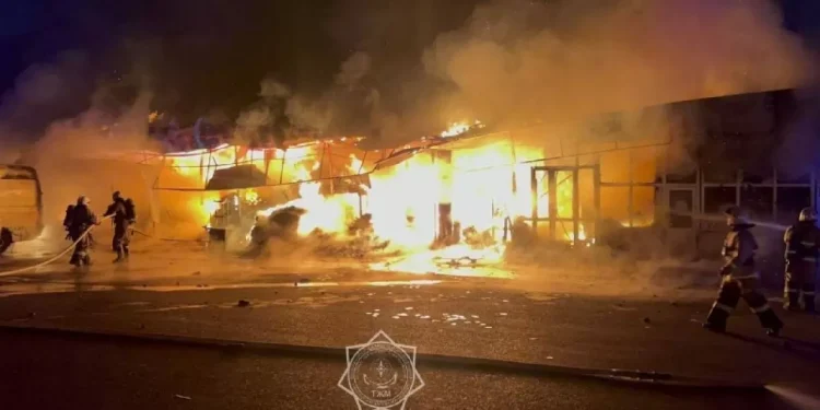 Крупный пожар потушен в Шымкенте