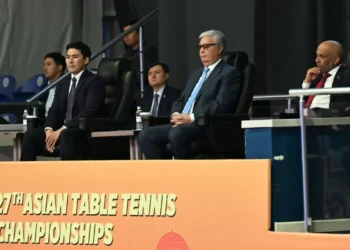 Токаев посетил финальные матчи Чемпионата Азии по настольному теннису