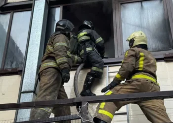 Гигантский пожар вспыхнул в Астане ночью