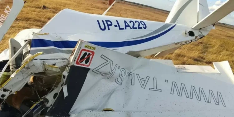 Крушение частного самолета под Астаной попало на видео